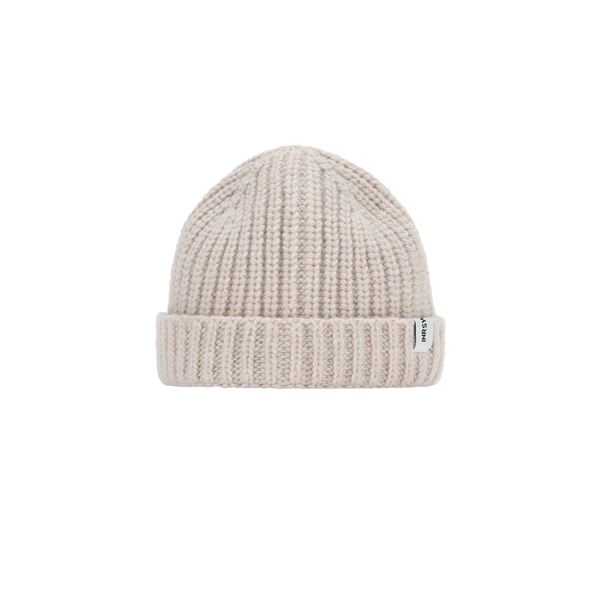 a white beanie hat on a white background