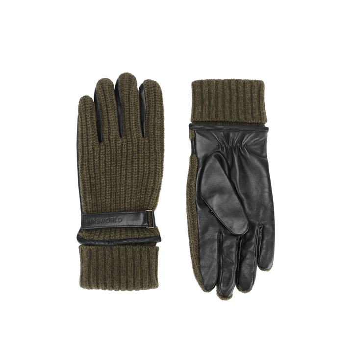 a pair of black gloves on a white background