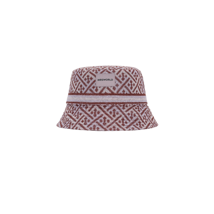 a red and white hat on a white background