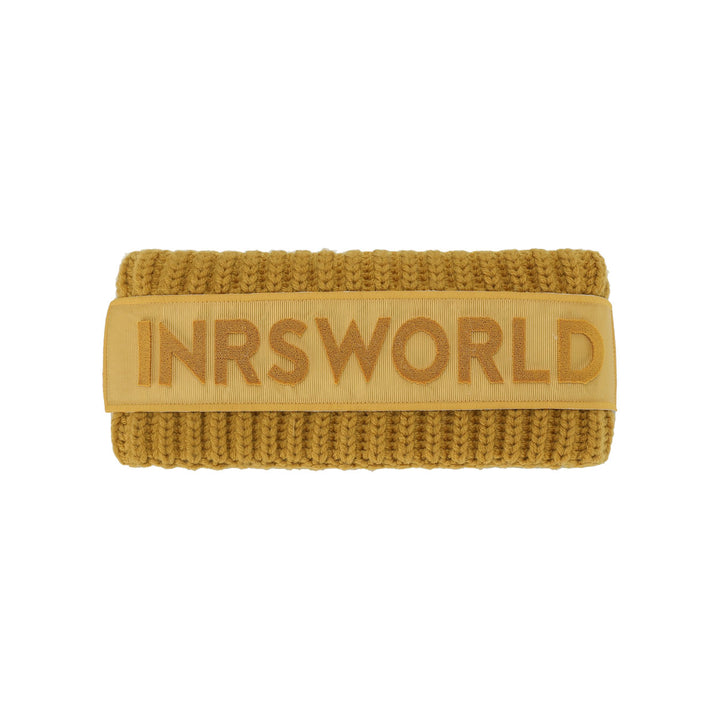 a yellow wristband with the word inrsworld printed on it