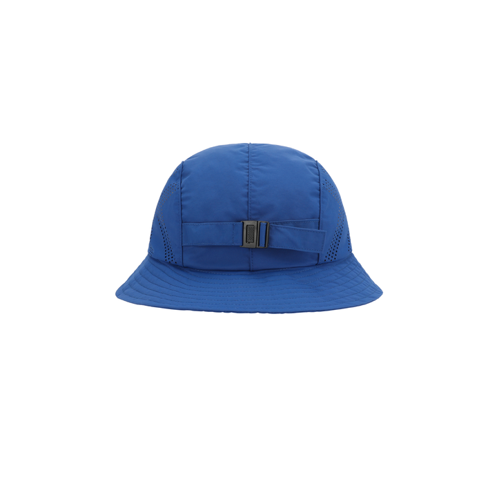 a blue hat on a white background